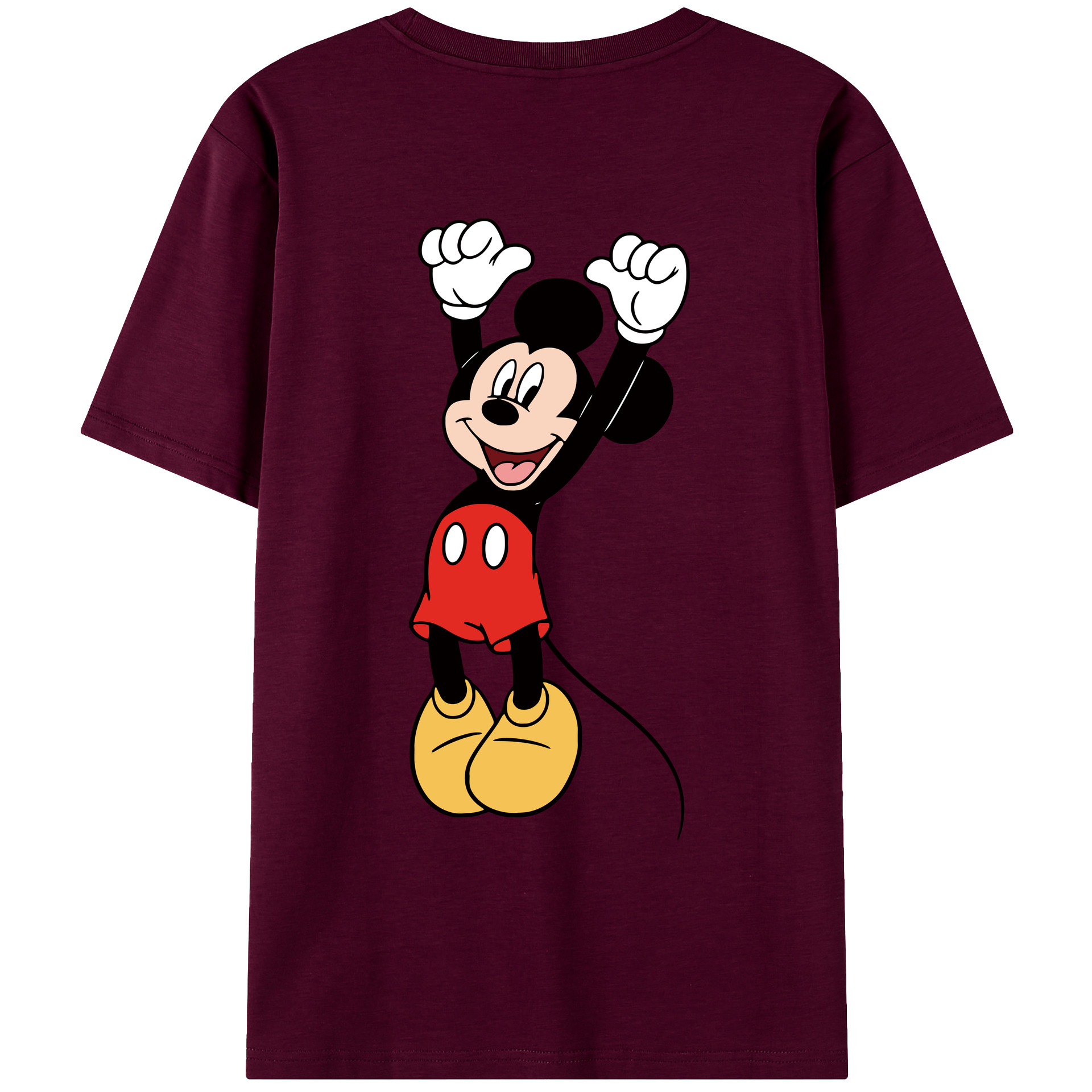 （画像用） ミッキーマウス Mickey Mouse レディース半袖Tシャツ(バックプリント)